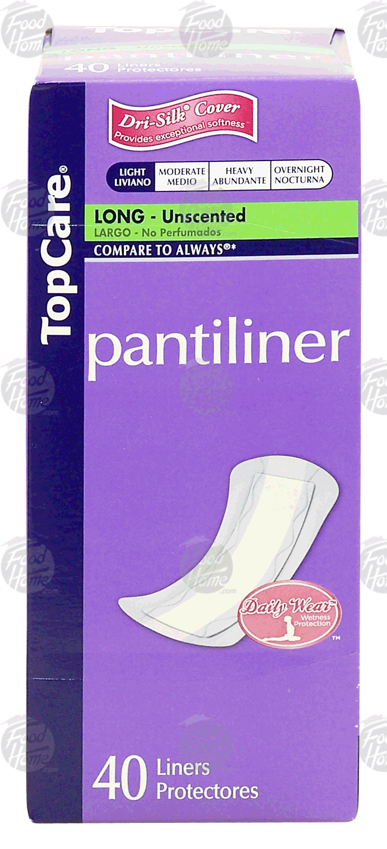 Top Care  pantiliner, long, unscented, light Full-Size Picture